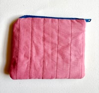 Image 2 of Sparks Pouch- Pink and ecru