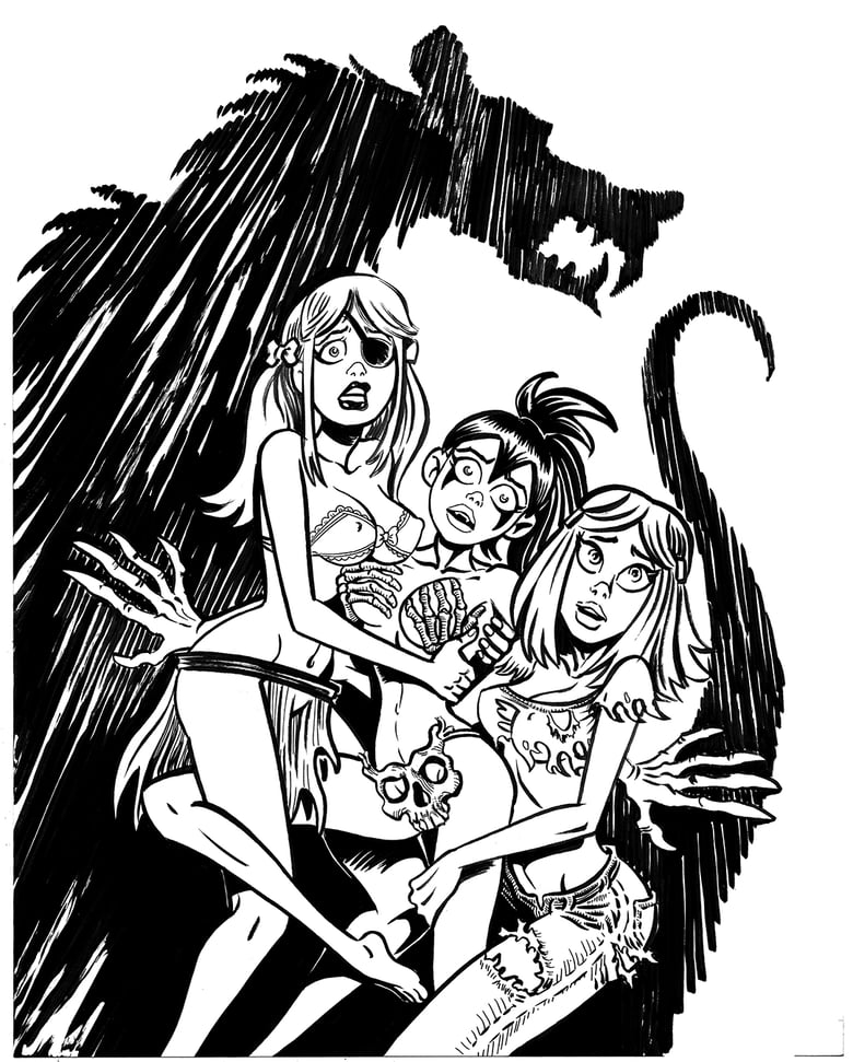 Image of LARGE Wulf and Batsy issue 13 Unused Variant Cover Art
