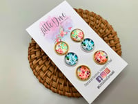 Image 2 of Artsy Floral Print Earrings