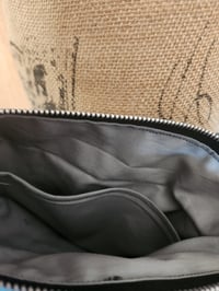 Image 4 of Linen Zippered Crossbody Purse - Neutral Stripe & Floral