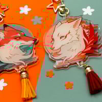 Image 3 of KEYCHAINS -  Japanese Fox and White Wolf