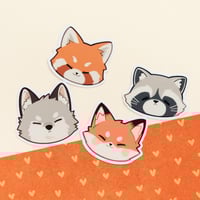 STICKERS - Fox Racoon Red Panda Wolf (S14)