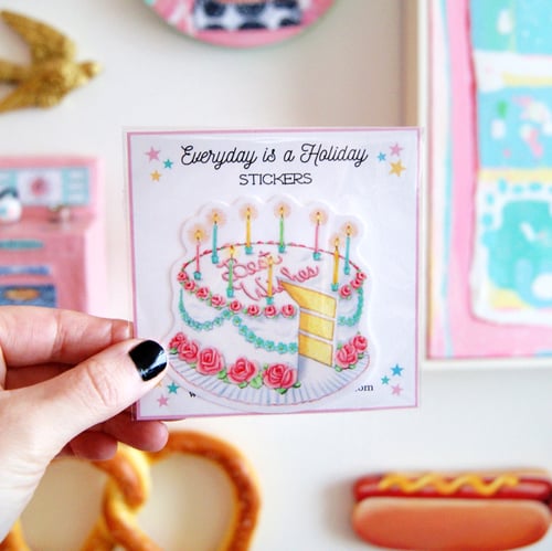 Image of Best wishes cake sticker 