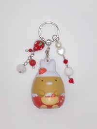 strawberry sumikko gurashi squishy keychain