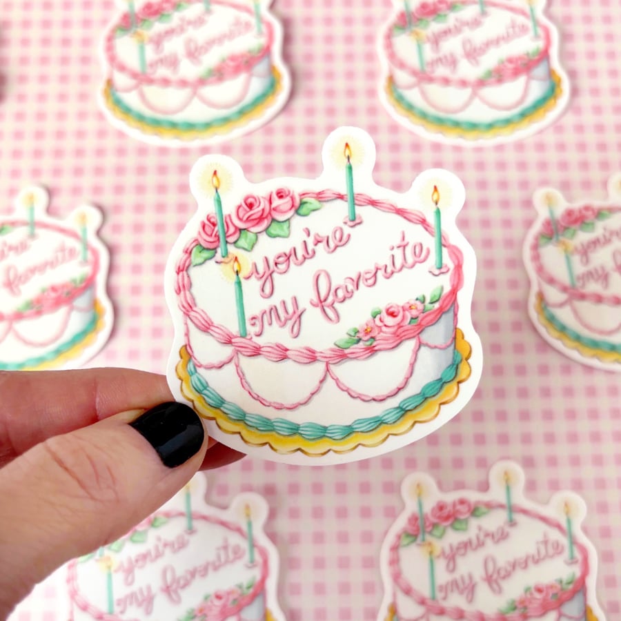 Image of You’re my favorite cake sticker 