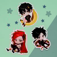 Image 1 of Sticker (transparent) - chibi Nivan Marcin Min