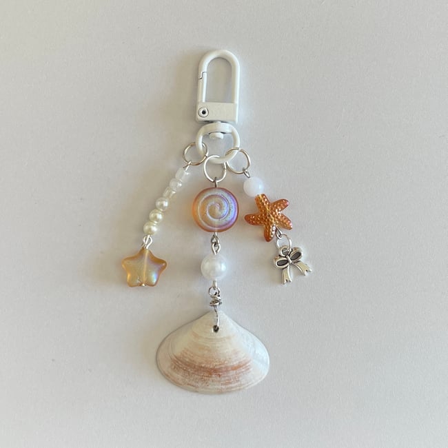 orange shell keychain