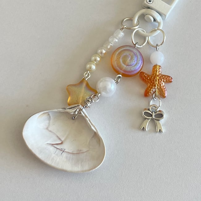 orange shell keychain