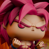 Image 4 of Goku Super Saiyan 4 Dragon Ball Daima Custom Funko Pop