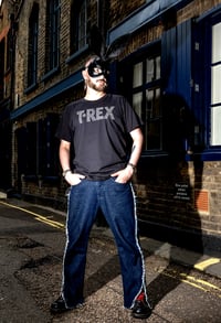 Image 1 of Hand customised T Rex T shirt