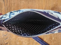 Image 4 of Linen Petite Zip Purse- Navy & White Floral