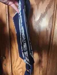 Image 3 of Linen Petite Zip Purse- Navy & White Floral