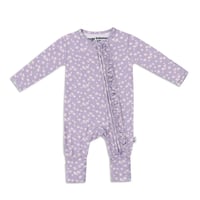 Image 1 of Lilac Posies - Bamboo Ruffle Sleeper