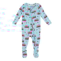Image 1 of Baby Boys Paws To the Rescue Bamboo Viscose Footed One Piece Pajama