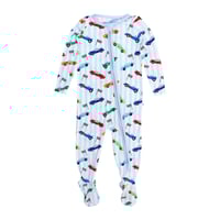Image 1 of Baby Boys Let's Roll Bamboo Viscose Footed One Piece Pajama