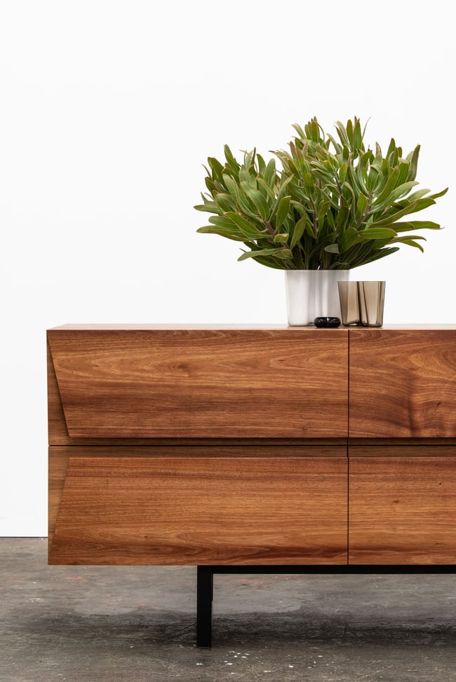 CLIPPED WING SIDEBOARD IN TASMANIAN BLACKWOOD