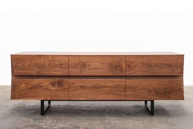 CLIPPED WING SIDEBOARD IN AMERICAN WALNUT