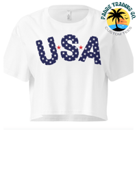 Image 2 of Patriot Chic Crop Top!