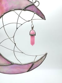Image 2 of Pink Dream Catcher Crescent Moon 