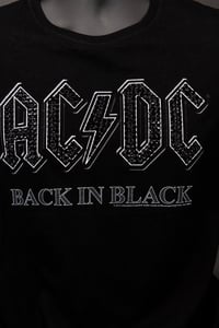Image 14 of Vintage AC DC T shirts, upcycled, hand custom rhinestoned logos