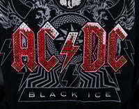 Image 5 of Vintage AC DC T shirts, upcycled, hand custom rhinestoned logos