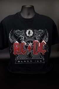 Image 15 of Vintage AC DC T shirts, upcycled, hand custom rhinestoned logos