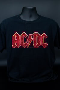 Image 16 of Vintage AC DC T shirts, upcycled, hand custom rhinestoned logos