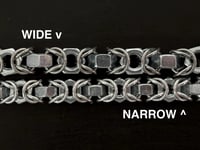 Image 2 of Hex nut wallet chain/necklace (NARROW width w/aluminum rings)