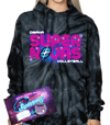 Black TieDye Pink Supernovas Hoodie