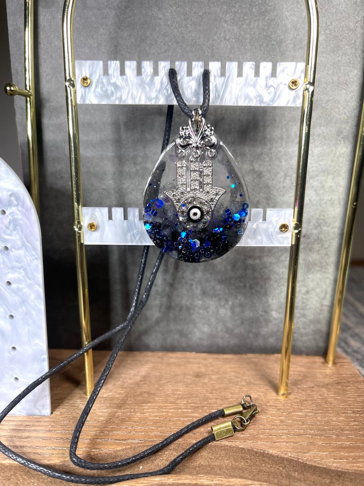 Image of Hamsa Evil Eye Acrylic Pendant