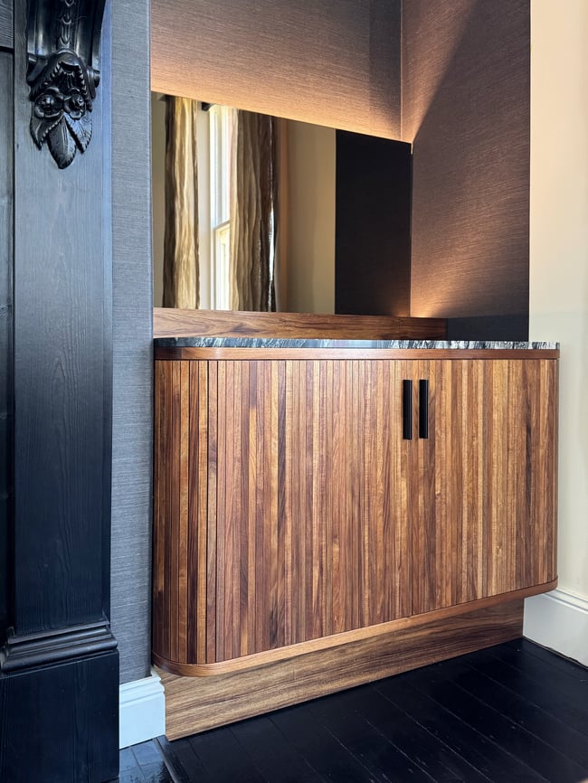 WALLIS DRINKS CABINET IN TASMANIAN BLACKWOOD AND GRANITE