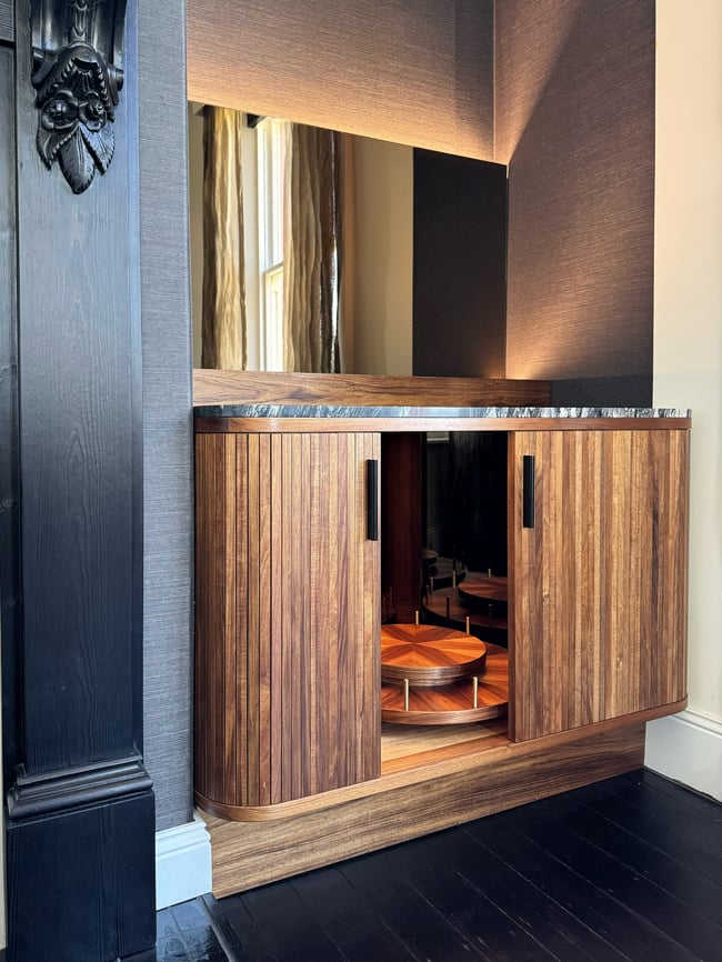 WALLIS DRINKS CABINET IN TASMANIAN BLACKWOOD AND GRANITE