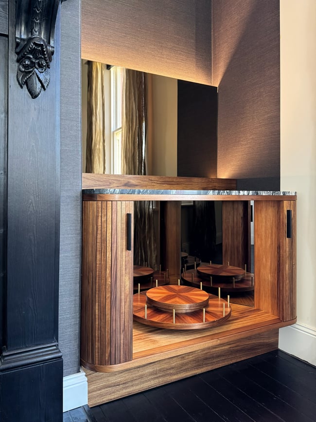 WALLIS DRINKS CABINET IN TASMANIAN BLACKWOOD AND GRANITE