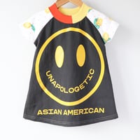 Image 3 of courtneycourtney x 1587 size 2T kids child short sleeve smiley yellow lemons tunic dress