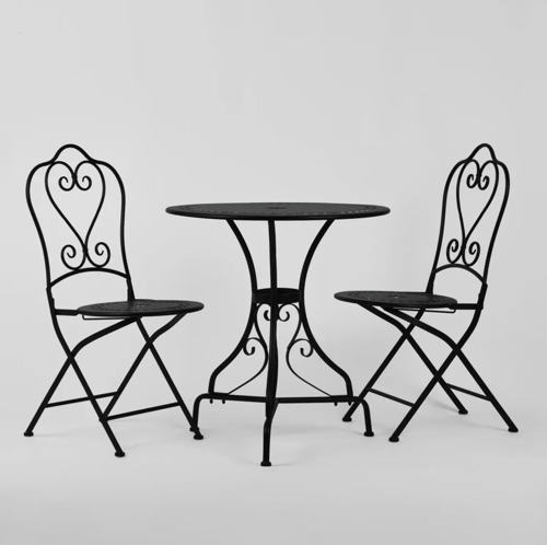 Image of Black Jardin  Folding Outdoor Chairs PAIR