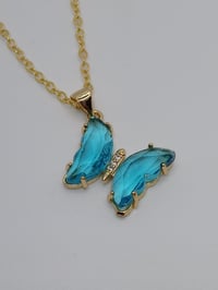 Image 3 of Butterfly Birth Stone Necklaces