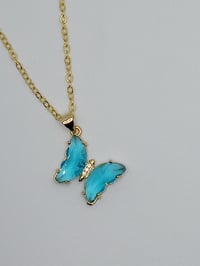 Image 4 of Butterfly Birth Stone Necklaces