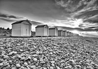 The Beach Huts exclusive print (monochrome)