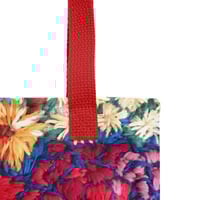 Image 5 of "Australian flowers skull embroidery" tote bag