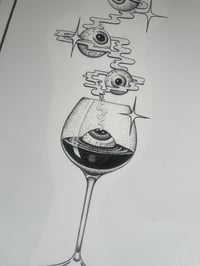 Image 3 of A  glass of Wine print 