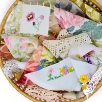 Image 1 of Vintage Linens Laces Slow Stitch Fabrics