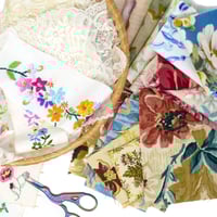 Image 5 of Vintage Linens Laces Slow Stitch Fabrics