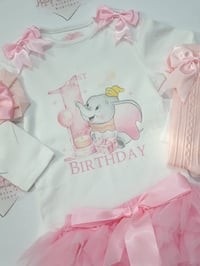 Image 2 of Elephant first birthday tutu set 