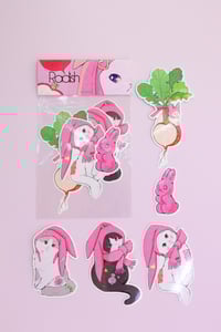 Image 1 of Radish cats sticker set
