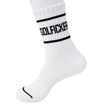 Image 2 of Golfickers [HOLE 472] Golfman Socks -White- ★2足セット