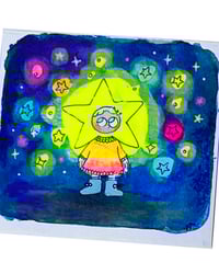 Image 1 of A6 carré - L'enfant étoile - illustration originale