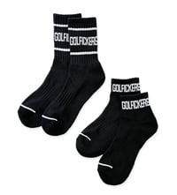 Image 1 of Golfickers [HOLE 473] Golfman Socks -Black- ★2足セット [2025]