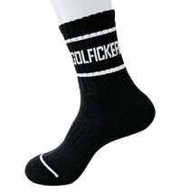 Image 2 of Golfickers [HOLE 473] Golfman Socks -Black- ★2足セット [2025]