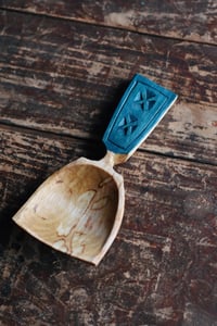 Image 2 of Handcarved spalted birch scoop