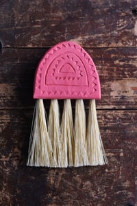Image 2 of Handcarved Tampico wooden hand brush 